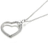 Heart O Pendant Charm 925 Sterling Silver Women Jewelry