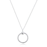 Large O Pendant 925 Sterling Silver DIY Necklaces Pendants for Women