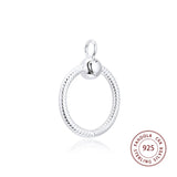 Large O Pendant 925 Sterling Silver DIY Necklaces Pendants for Women