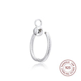 Large O Pendant 925 Sterling Silver DIY Necklaces Pendants for Women