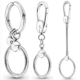 Moments Necklace Pendant Bag Holder Charm Key Ring 925 Sterling Silver