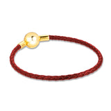 Moments Red Woven Leather Bracelet for Women