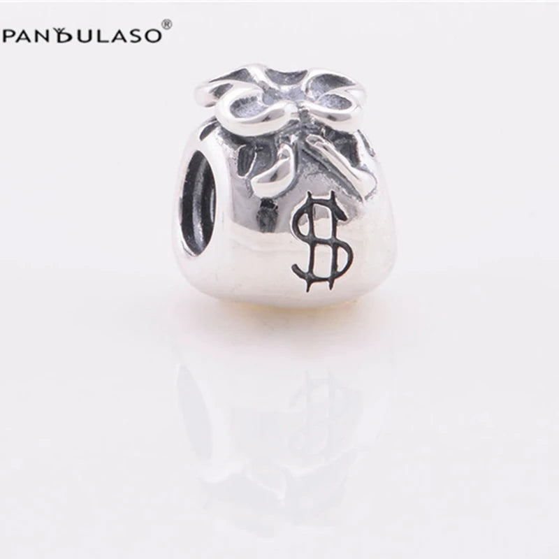 Money Bag Charm 925 Silver for Bracelets