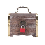 Money Lock Wooden Case Storage Box Treasure Jewelry Vintage with Keys