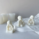 Monk Candle Silicone Mold for Desktop Decoration