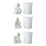 Monk Candle Silicone Mold for Desktop Decoration