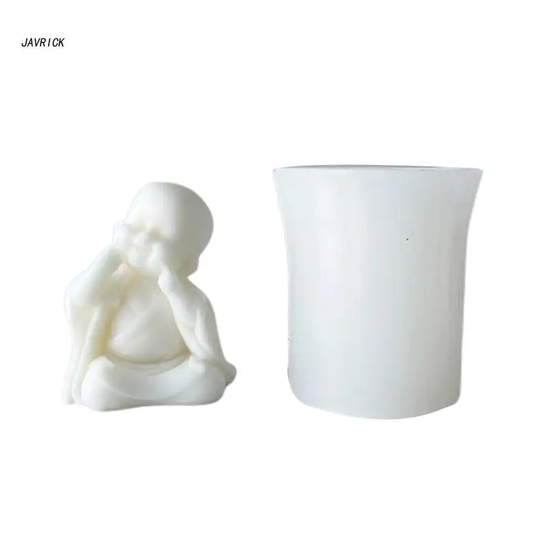 Monk Candle Silicone Mold for Desktop Decoration