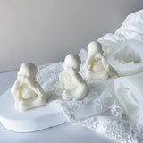 Monk Candle Silicone Mold for Desktop Decoration