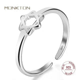 Monkton 925 Sterling Silver Star Rings for Women