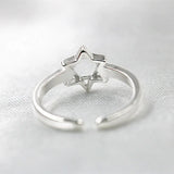 Monkton 925 Sterling Silver Star Rings for Women