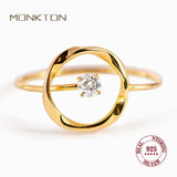 925 Silver Wedding Rings with Zircon Stone for Men and Women