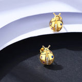 Monkton 925 Silver Rainbow CZ Stud Earrings Women Engagement Party Jewelry