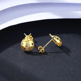 Monkton 925 Silver Rainbow CZ Stud Earrings Women Engagement Party Jewelry