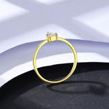 Monkton 925 Silver Citrine Gemstone Ring 18K Yellow Women's Jewelry