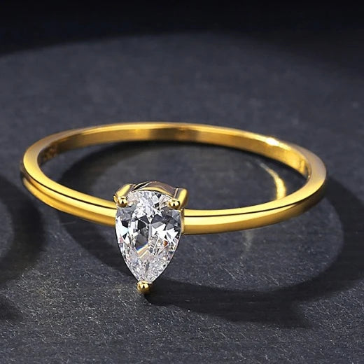 Monkton 925 Silver Citrine Gemstone Ring 18K Yellow Women's Jewelry