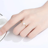 Monkton Sterling Silver Freshwater Pearl Ring for Women