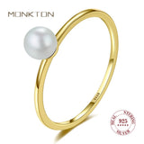 Monkton Sterling Silver Freshwater Pearl Ring for Women