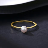 Monkton Sterling Silver Freshwater Pearl Ring for Women