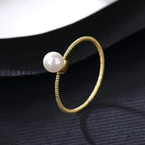 Monkton Sterling Silver Freshwater Pearl Ring for Women