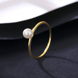 Monkton Sterling Silver Freshwater Pearl Ring for Women