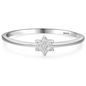 Monkton Silver Star of David 925 Rings for Women