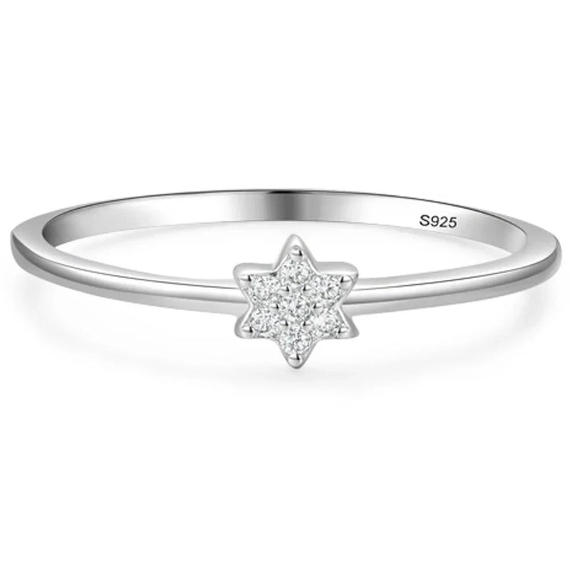 Monkton Silver Star of David 925 Rings for Women