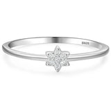 Monkton Silver Star of David 925 Rings for Women