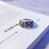 Monkton Vintage Koi Lotus Ring Classic Craft Purple Fish Flower Adjustabl...