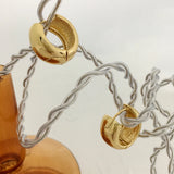 Geometric C Shape Thick Hoop Earrings Silver Copper Huggie Earrings