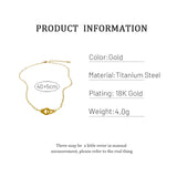 Geometric Handcuffs Pendant Titanium Chain Necklace