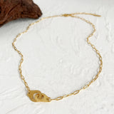 Geometric Handcuffs Pendant Titanium Chain Necklace
