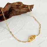 Geometric Handcuffs Pendant Titanium Chain Necklace