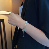 Baroque Style Pearl Stone Pendant Bracelet