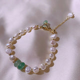 Baroque Style Pearl Stone Pendant Bracelet