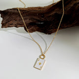 Card Poker Pendant Necklace Titanium Steel Chain Enamel Pendant Choker