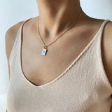 Card Poker Pendant Necklace Titanium Steel Chain Enamel Pendant Choker