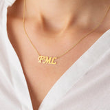 Monogram Name Necklace, Stainless Steel Initial Necklace