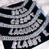 Icy Baguette Letters Necklace with Personalized Name Choker