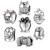 Monster Series 925 Sterling Silver Beads Bracelet Necklace Accessories