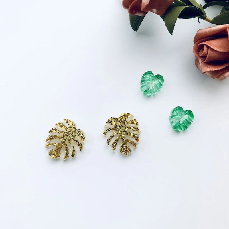 Monstera Leaves Earrings Mold for Resin DIY Craft