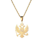 Montenegro Pendant Necklaces Eagle Jewelry Stainless Steel