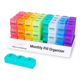 Monthly 3x Daily Pill Box Organizer for Fish Oil, Vitamins & Supplements