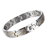 Classic Men's Stainless Steel Magnetic Therapy Bracelet