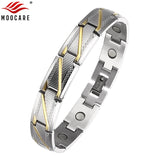 Classic Men's Stainless Steel Magnetic Therapy Bracelet