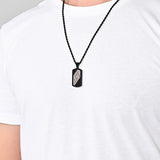 Men's Minimalist Necklace Prism Line Pendant