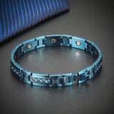 Carbon Fiber Stainless Steel Men's Magnet Bracelet