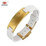 Silicone Magnetic Therapy Bracelet Cuff for Men Women