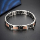 Women Magnetic Bracelet 316L Stainless Steel Bangles Pink Jewelry