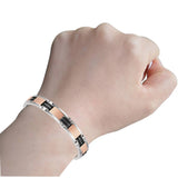 Women Magnetic Bracelet 316L Stainless Steel Bangles Pink Jewelry