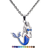Mood Temperature Change Necklaces Peach Heart Pendant Necklace